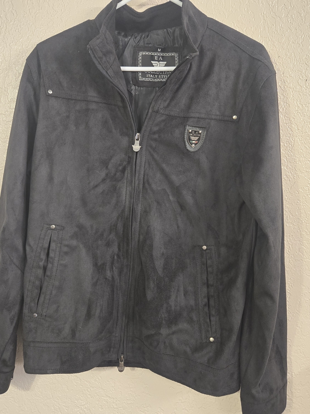 Men's Black Zip-Front Jacket